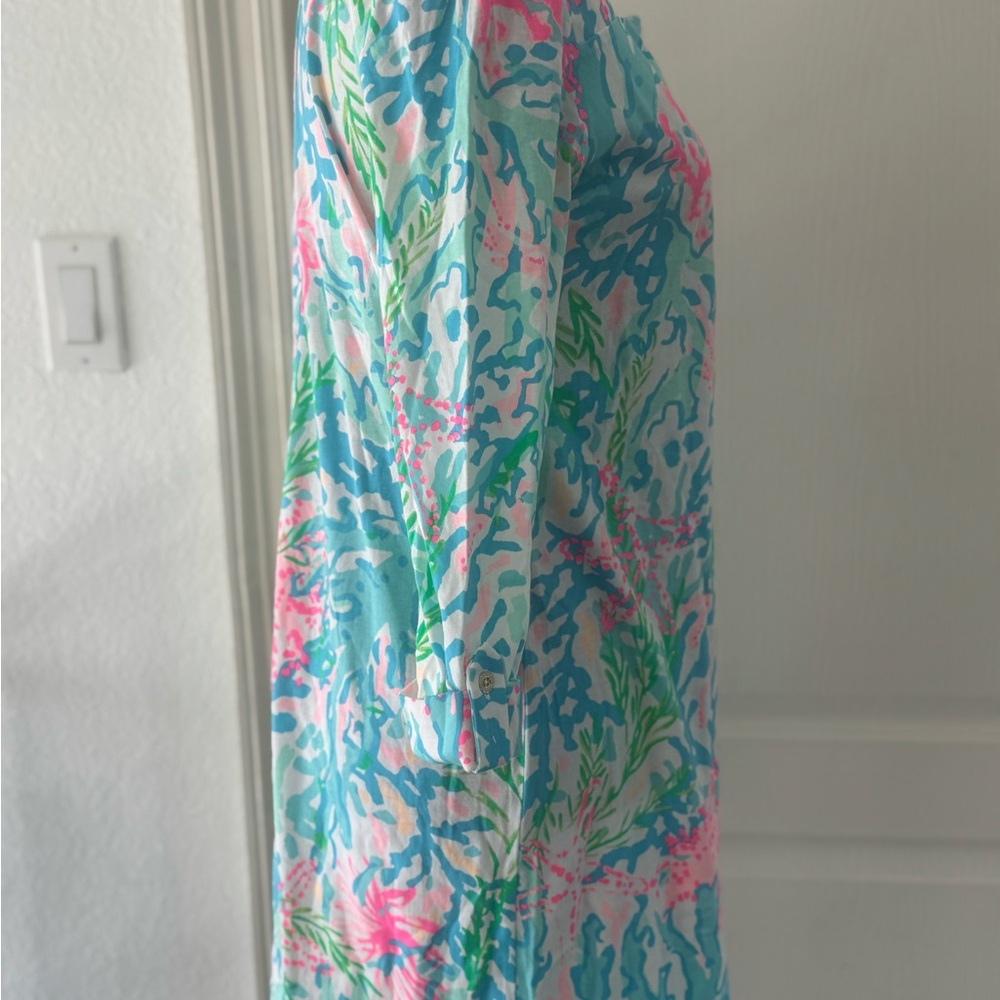 NWT Lilly Pulitzer Sz S Bailee Dress Multi Coral Bay Print - Picture 4 of 13